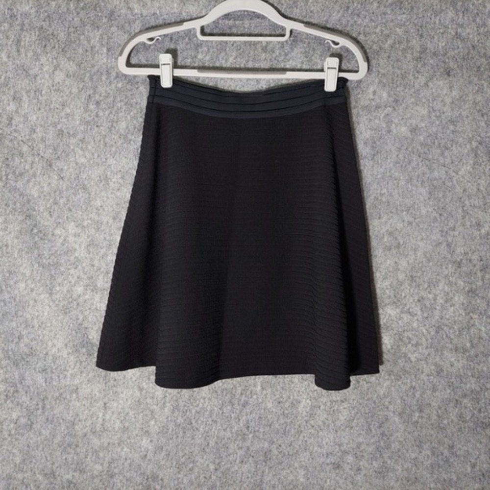 NWOT Sandro Paris Skirt 2 Crepe Stripe Black Stretch High Rise Business Career - Picture 5 of 12